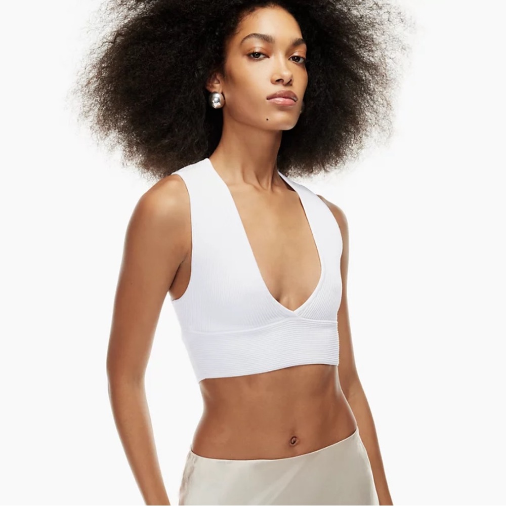 ARITZIA Babaton Sculpt Knit Deep V Tank
